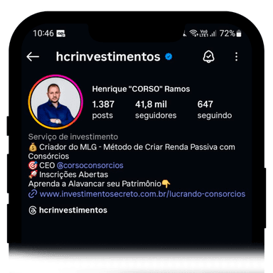 Print do Instagram de Henrique Corso